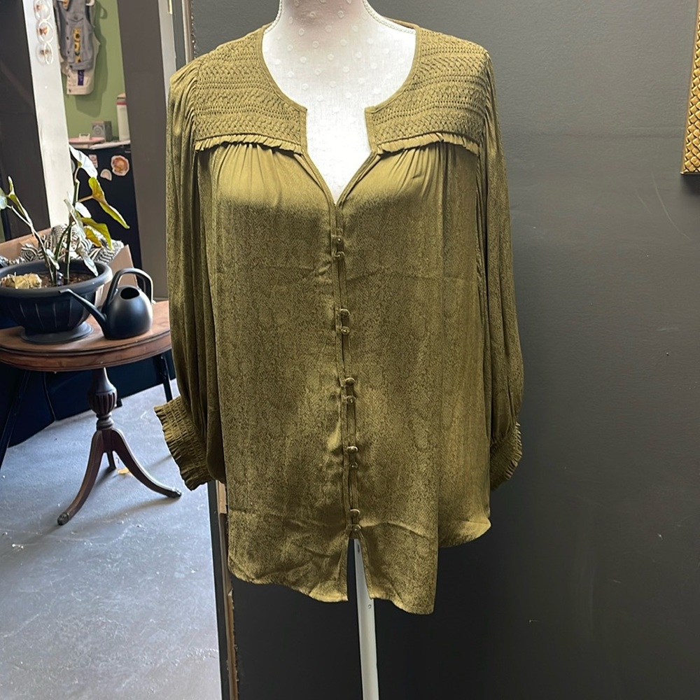 Anthropologie micro snakeskin dress top